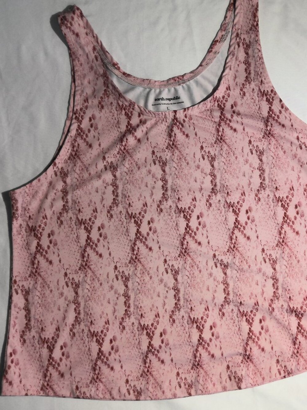 Snake print athletic tank